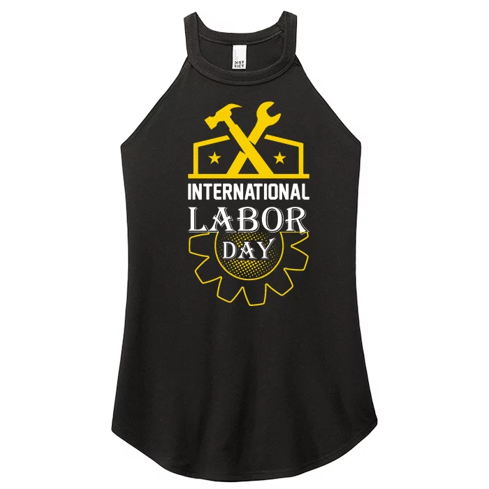 International Labor Day 2024 Celebration Graphic Women’s Perfect Tri Rocker Tank