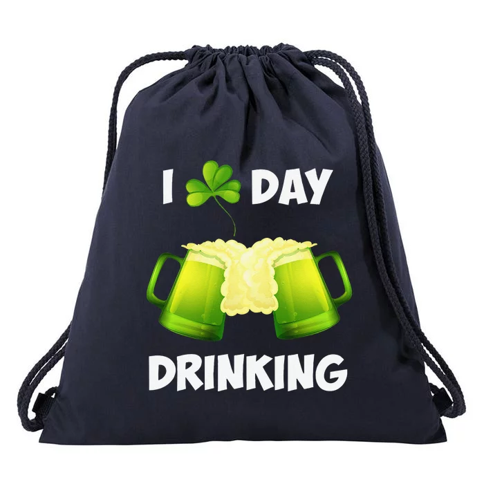 I Love Day Drinking Saint Patrick's Day Drawstring Bag