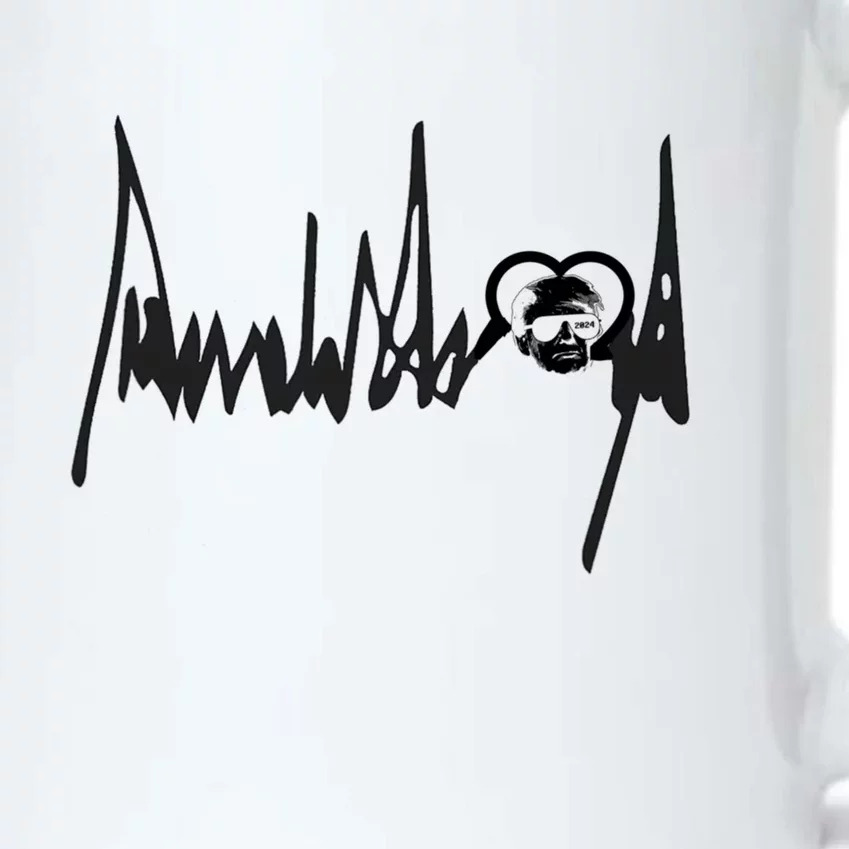 I Love Donald Trump Take America Back Trump Heartbeat 2024 Cute Gift Black Color Changing Mug