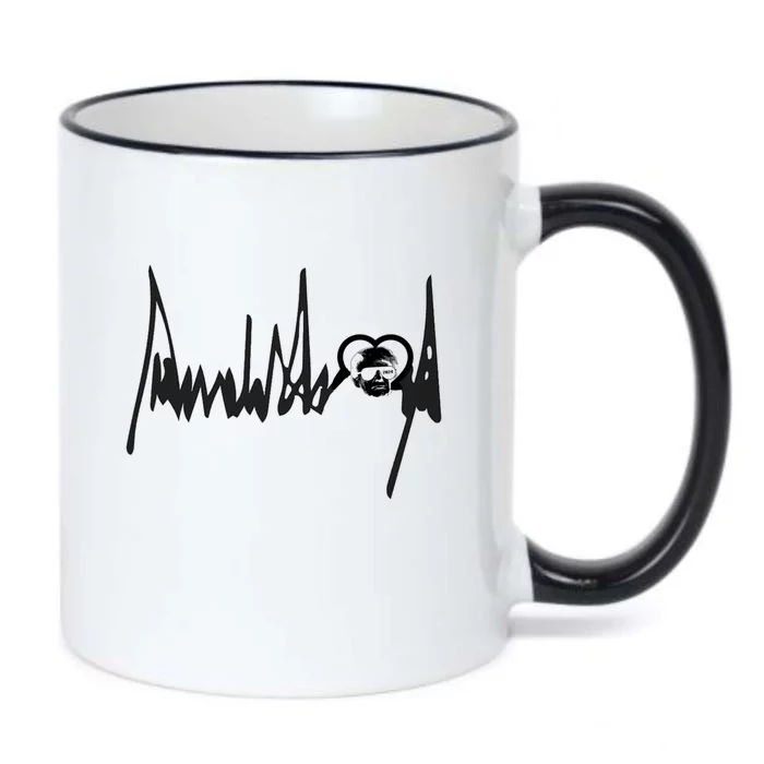 I Love Donald Trump Take America Back Trump Heartbeat 2024 Cute Gift Black Color Changing Mug