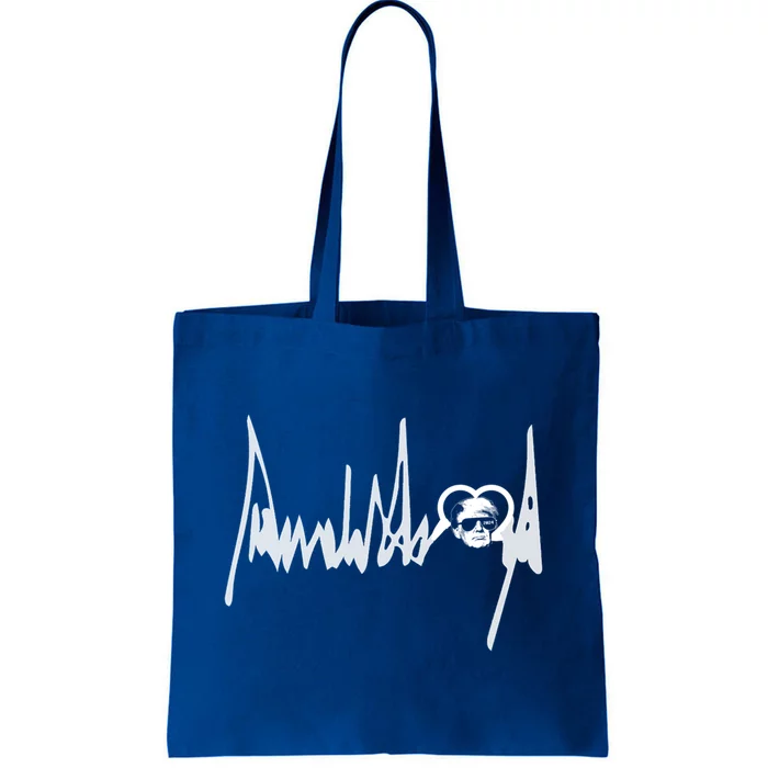 I Love Donald Trump Take America Back Trump Heartbeat 2024 Cute Gift Tote Bag