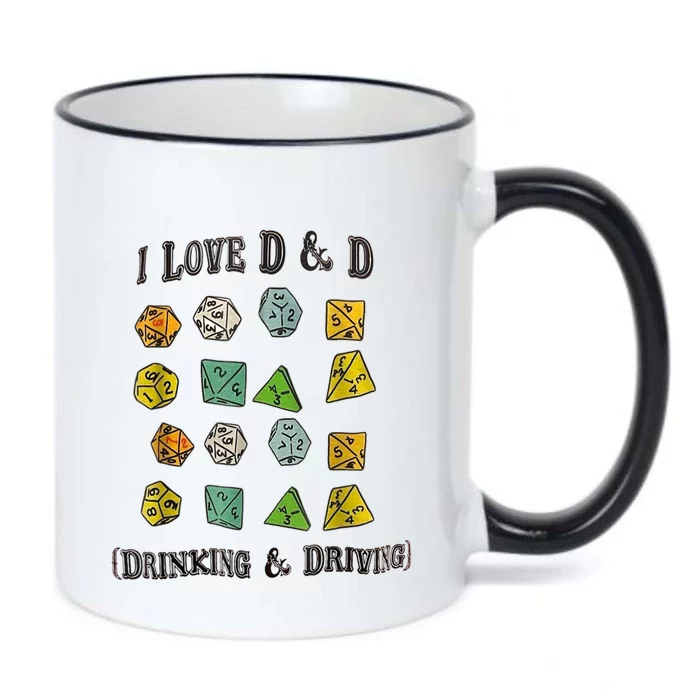 I Love DnD Drinking And Driving Black Color Changing Mug