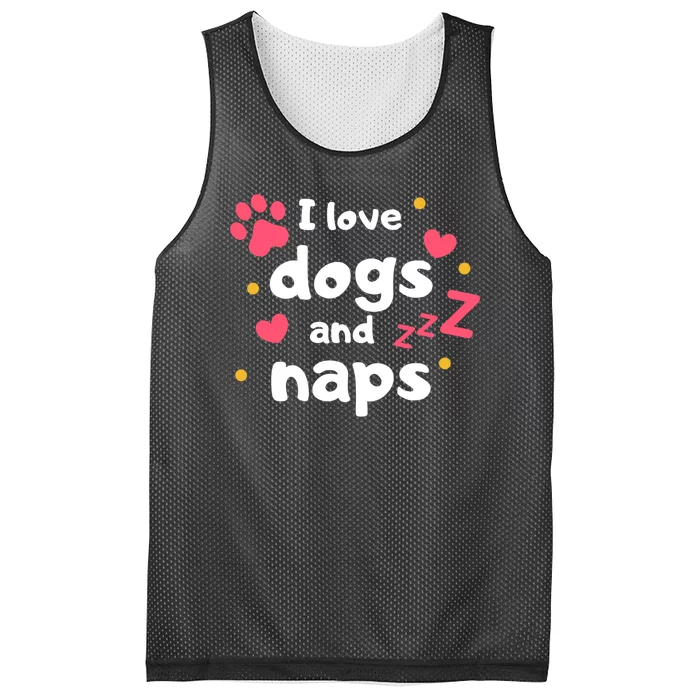 I Love Dogs And Naps Mesh Reversible Basketball Jersey Tank