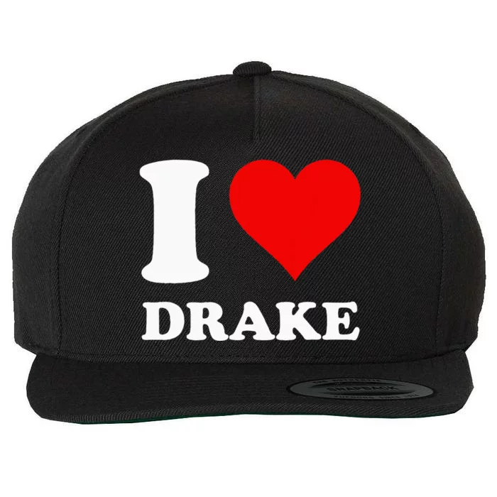 I Love D.R.A.K.E Wool Snapback Cap