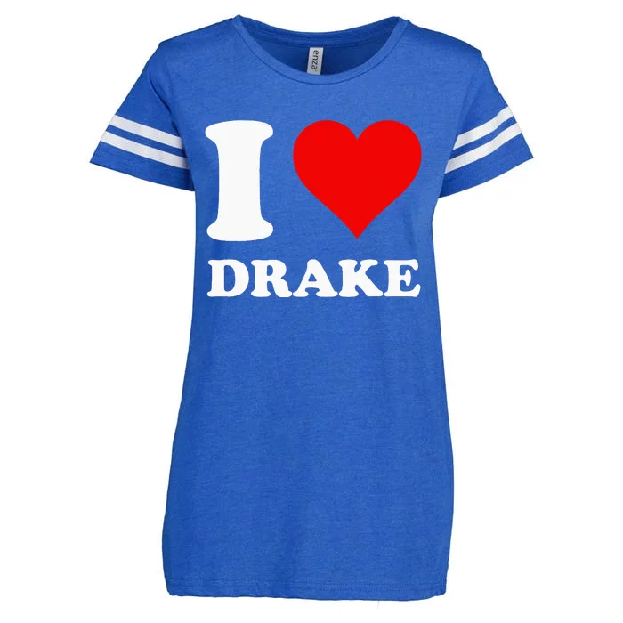 I Love D.R.A.K.E Enza Ladies Jersey Football T-Shirt