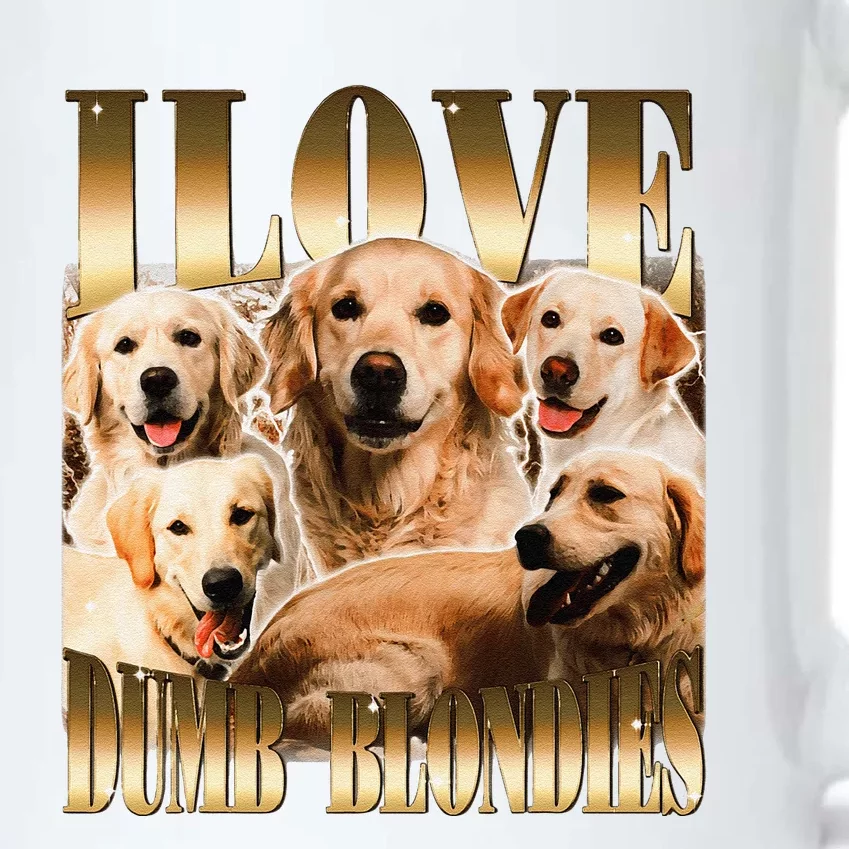 I Love Dumb Blondes Funny Meme Dog Lover Black Color Changing Mug