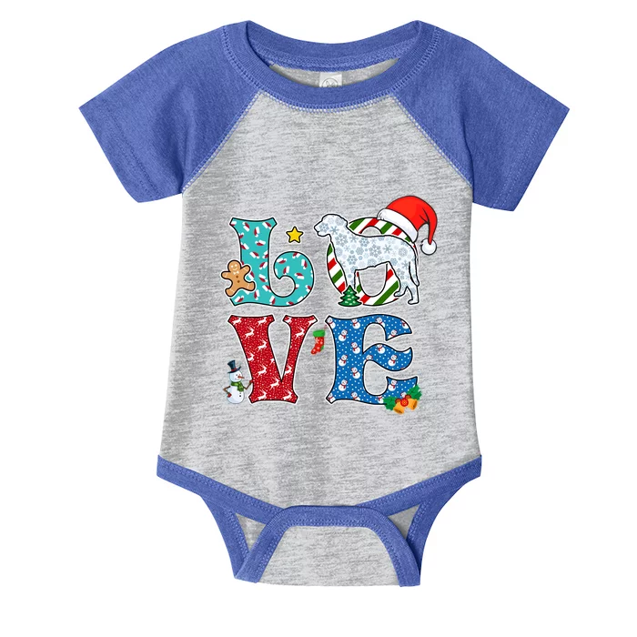 I Love Dog Curlycoated Retriever Christmas Gift Infant Baby Jersey Bodysuit