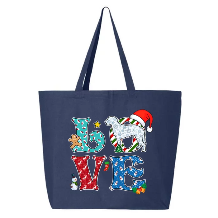 I Love Dog Curlycoated Retriever Christmas Gift 25L Jumbo Tote