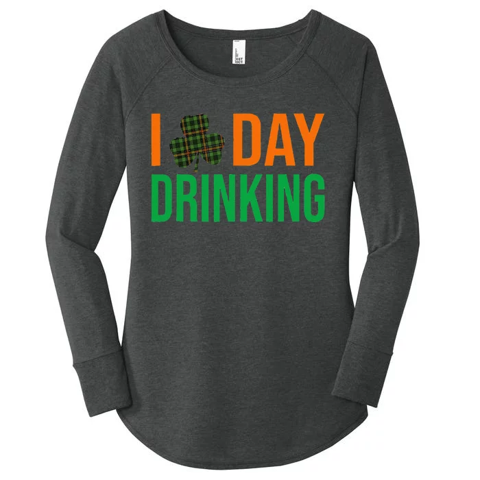 I Love Day Drinking Lucky Shamrock Saint Patrick's Day Irish Women's Perfect Tri Tunic Long Sleeve Shirt