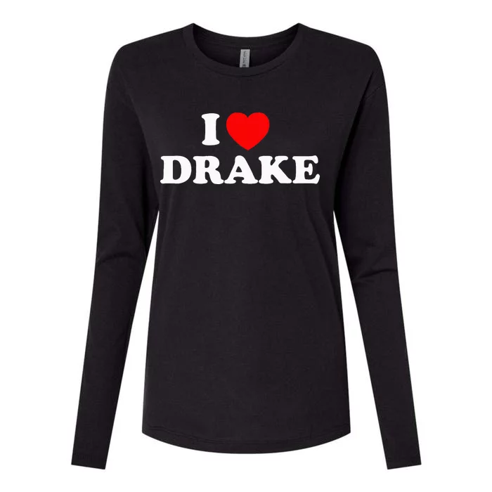 I Love D.R.A.K.E Womens Cotton Relaxed Long Sleeve T-Shirt