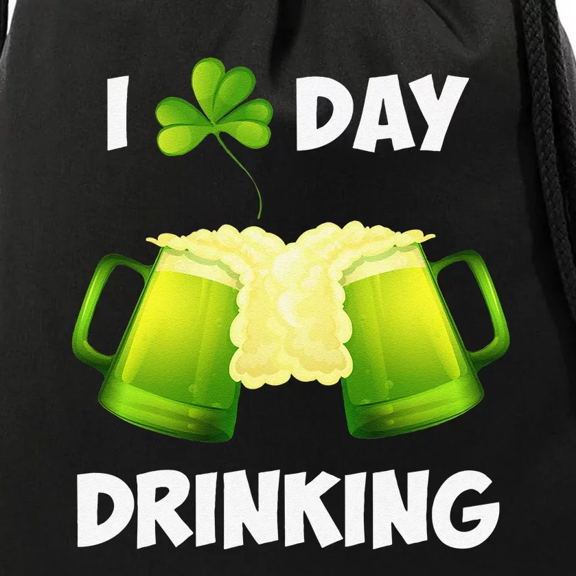 I Love Day Drinking Saint Patrick's Day Drawstring Bag