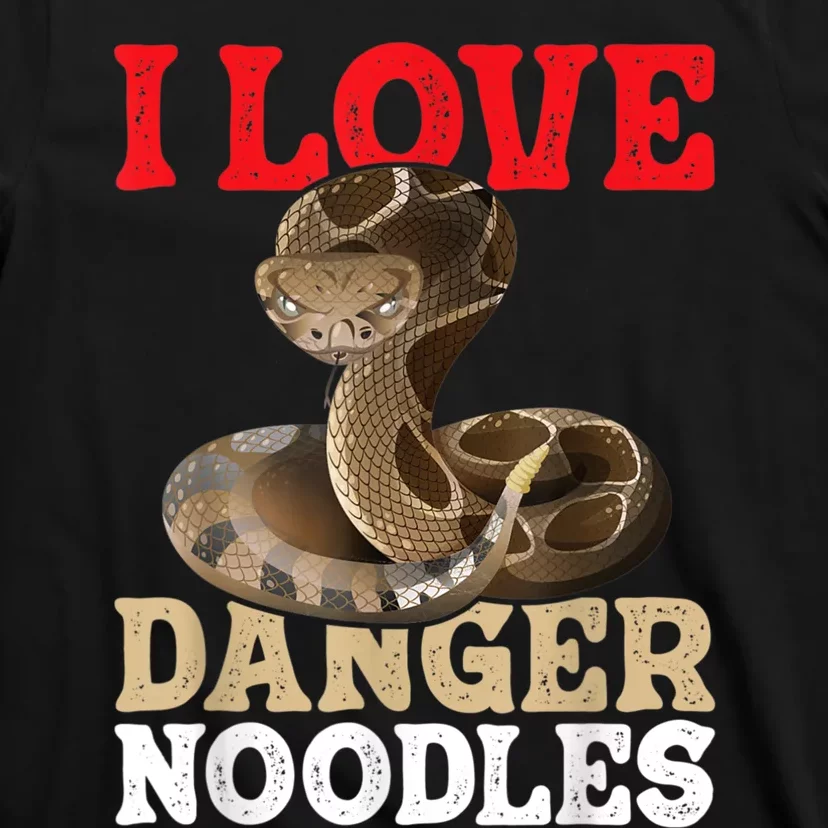 I Love Danger Noodles Snake Lover Herpetologist Zoology T-Shirt