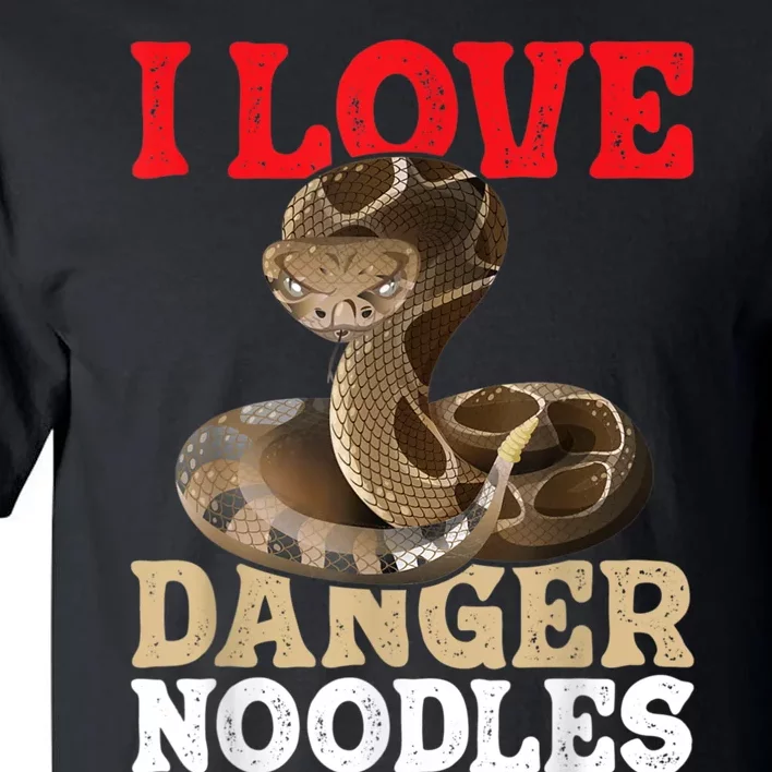 I Love Danger Noodles Snake Lover Herpetologist Zoology Tall T-Shirt