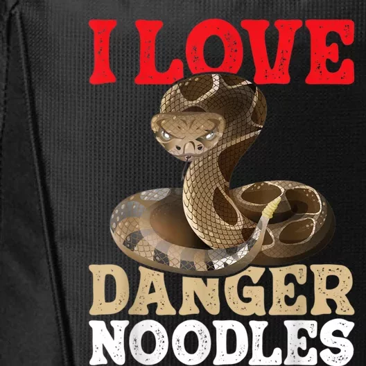 I Love Danger Noodles Snake Lover Herpetologist Zoology City Backpack