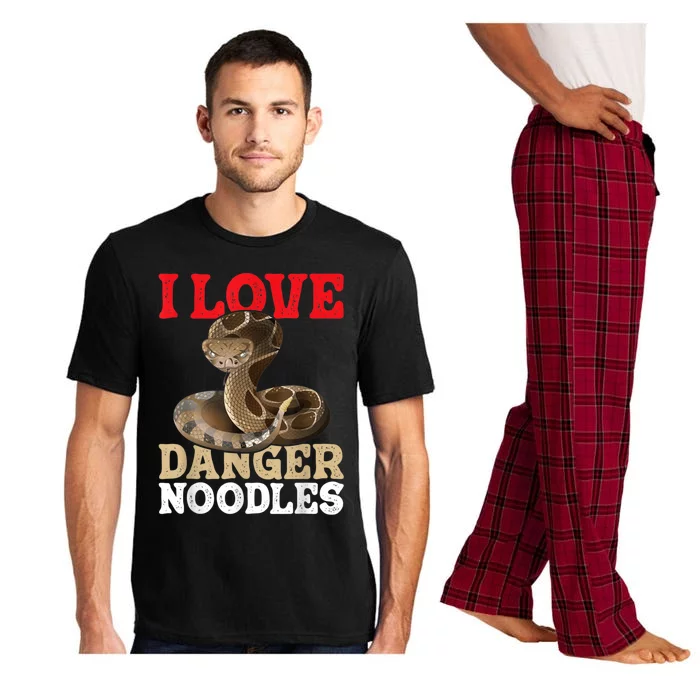 I Love Danger Noodles Snake Lover Herpetologist Zoology Pajama Set