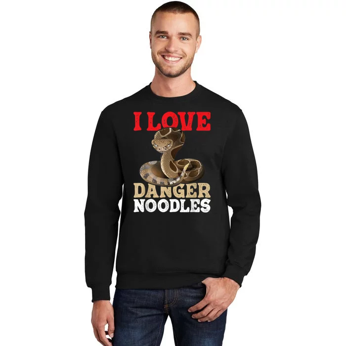 I Love Danger Noodles Snake Lover Herpetologist Zoology Tall Sweatshirt