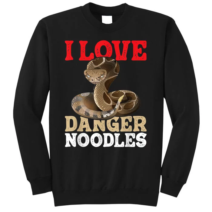 I Love Danger Noodles Snake Lover Herpetologist Zoology Tall Sweatshirt