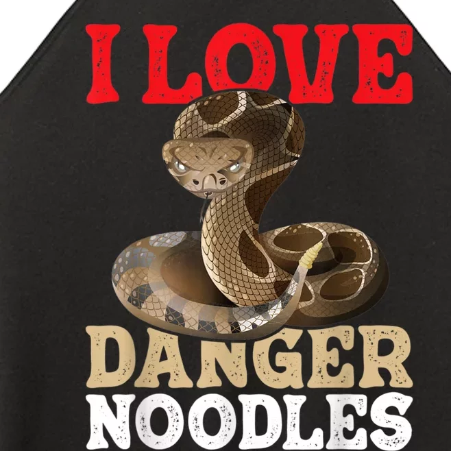 I Love Danger Noodles Snake Lover Herpetologist Zoology Women’s Perfect Tri Rocker Tank