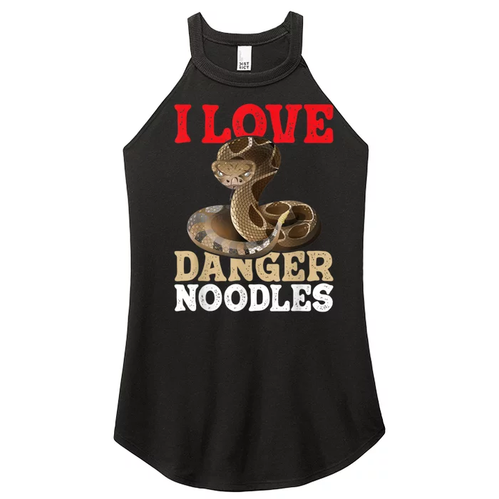 I Love Danger Noodles Snake Lover Herpetologist Zoology Women’s Perfect Tri Rocker Tank