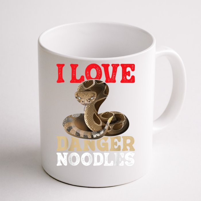 I Love Danger Noodles Snake Lover Herpetologist Zoology Front & Back Coffee Mug