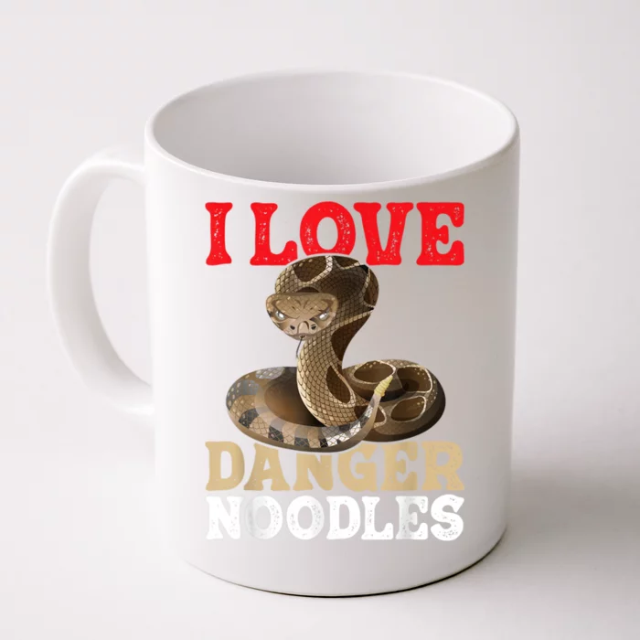 I Love Danger Noodles Snake Lover Herpetologist Zoology Front & Back Coffee Mug