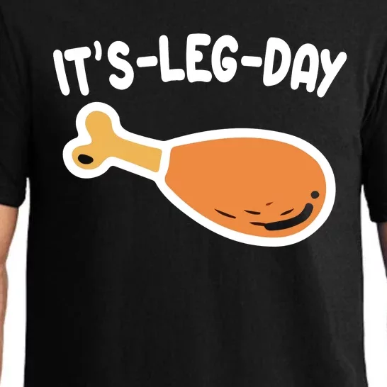 Its Leg Day Funny Thanksgiving Gym Pajama Set