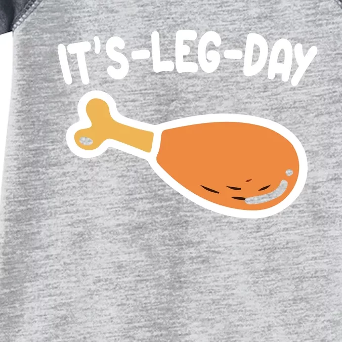 Its Leg Day Funny Thanksgiving Gym Infant Baby Jersey Bodysuit