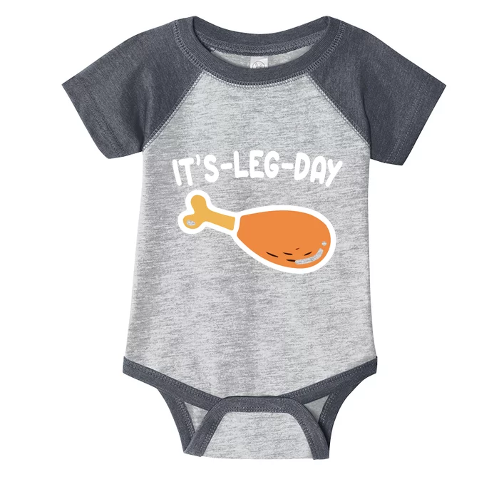 Its Leg Day Funny Thanksgiving Gym Infant Baby Jersey Bodysuit