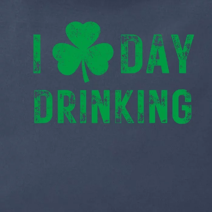 I Love Day Drinking Shamrock Heart Love St PaddyS Day Zip Tote Bag