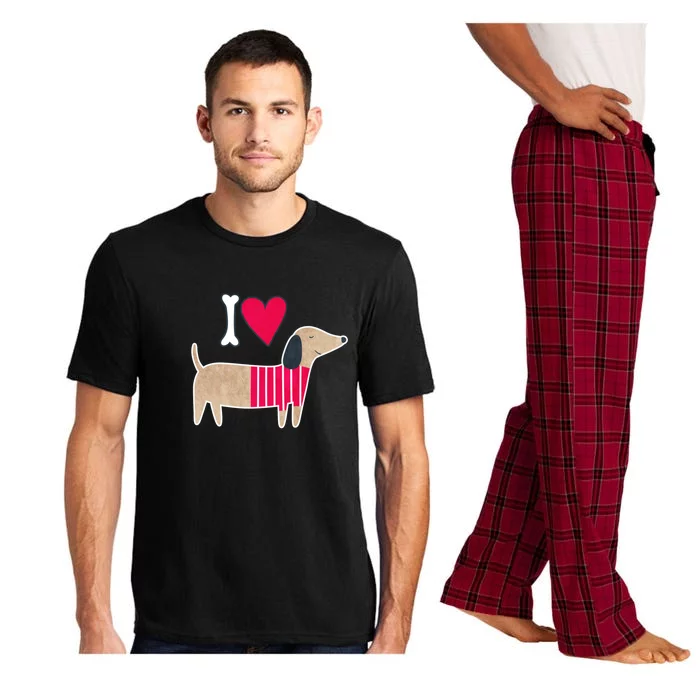 I Love Dachshund Cute Puppy Dog Doggy Lover Cute Gift Pajama Set