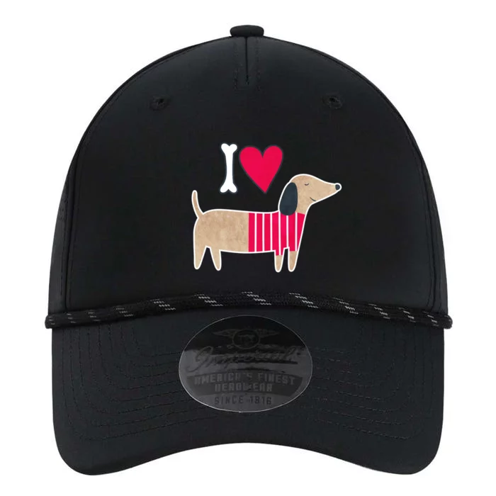 I Love Dachshund Cute Puppy Dog Doggy Lover Cute Gift Performance The Dyno Cap