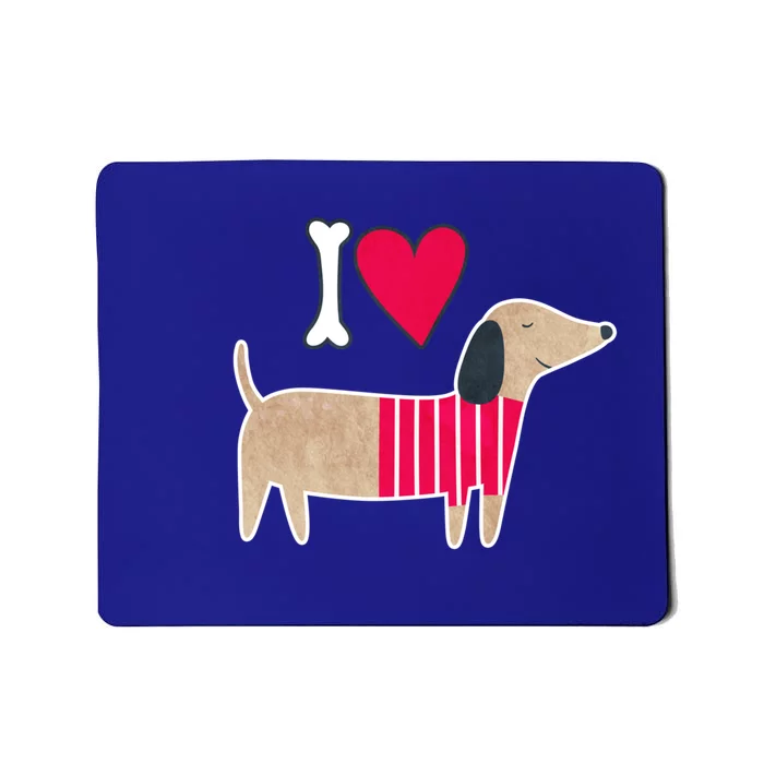 I Love Dachshund Cute Puppy Dog Doggy Lover Cute Gift Mousepad