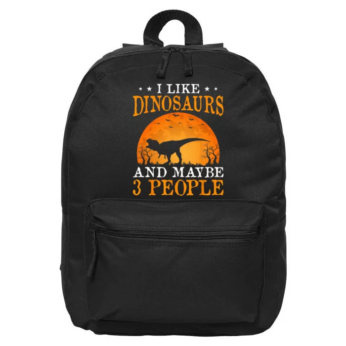 I Like Dinosaurs And Maybe 3 People 16 in Basic Backpack