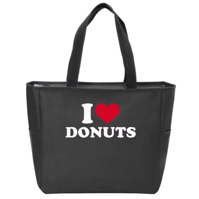 I Love Donuts Zip Tote Bag