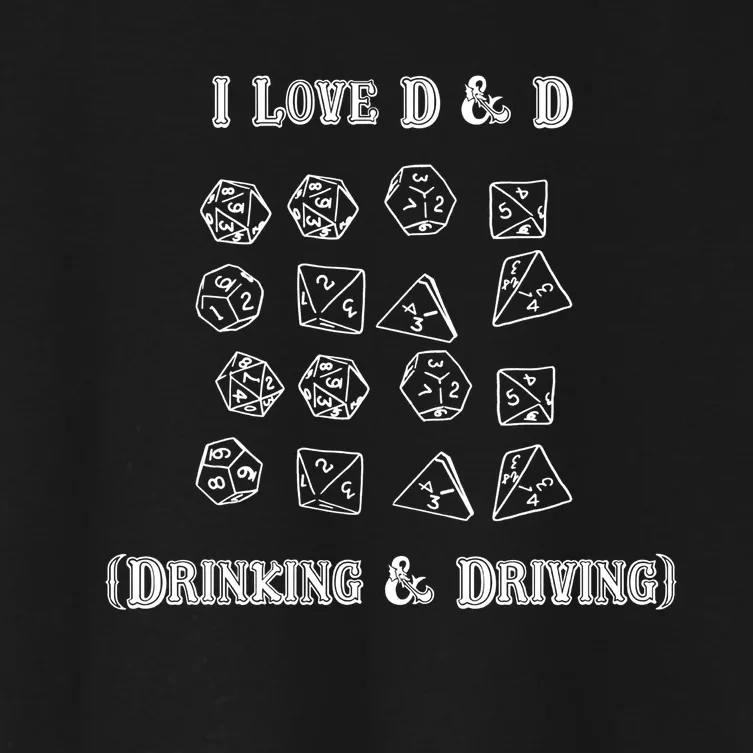 I Love DnD Drinking And Driving Women's Crop Top Tee