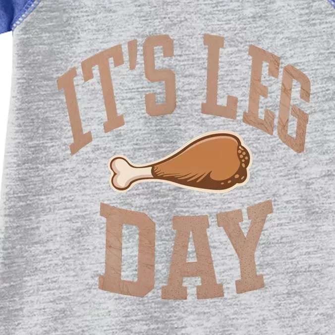 Its Leg Day Turkey Chicken Dinner Feast Food Holiday Gift Infant Baby Jersey Bodysuit