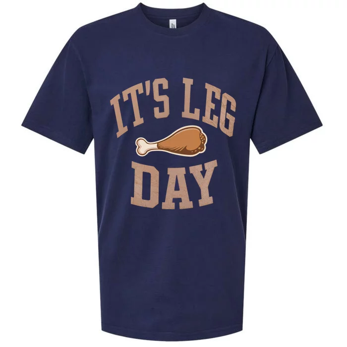 Its Leg Day Turkey Chicken Dinner Feast Food Holiday Gift Sueded Cloud Jersey T-Shirt