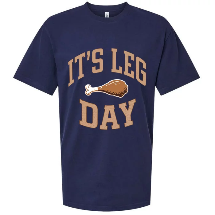 Its Leg Day Turkey Dinner Thanksgiving Food Meaningful Gift Sueded Cloud Jersey T-Shirt