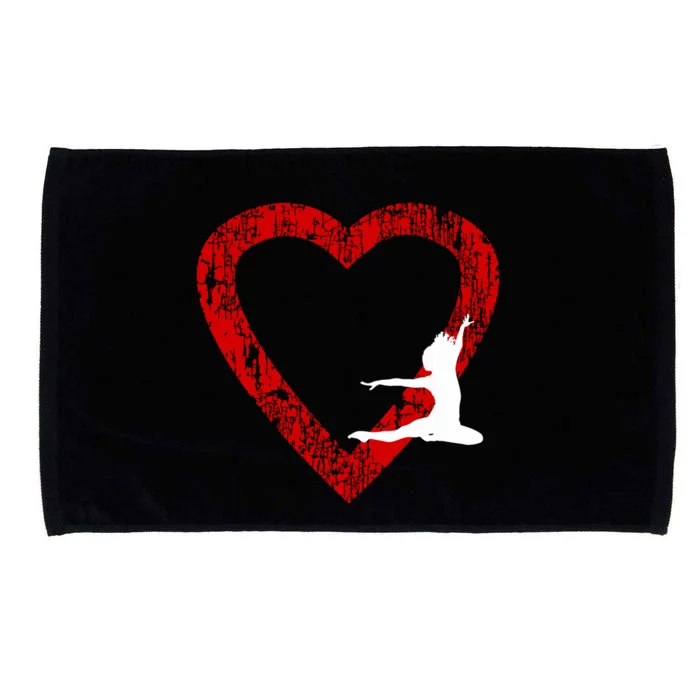 I Love Dance Valentines Day For Girl And Dance Teachers Microfiber Hand Towel