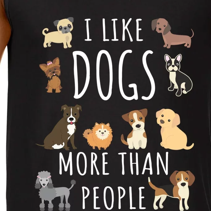 I Like Dogs More Than People Gift Comfort Colors® Tank Top