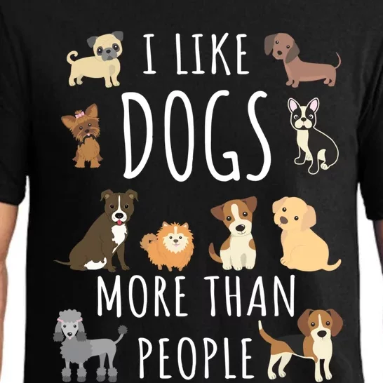 I Like Dogs More Than People Gift Pajama Set