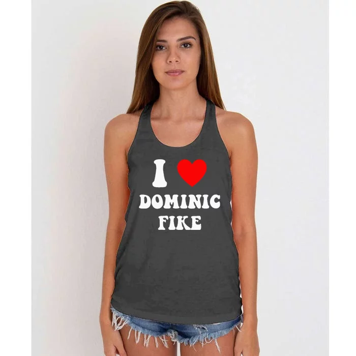 I Love Dominic Fike Women's Knotted Racerback Tank