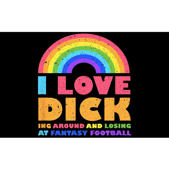 I Love Dicking Around Rainbow Fantasy Football Loser Trophy Bumper Sticker