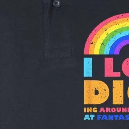 I Love Dicking Around Rainbow Fantasy Football Loser Trophy Softstyle Adult Sport Polo