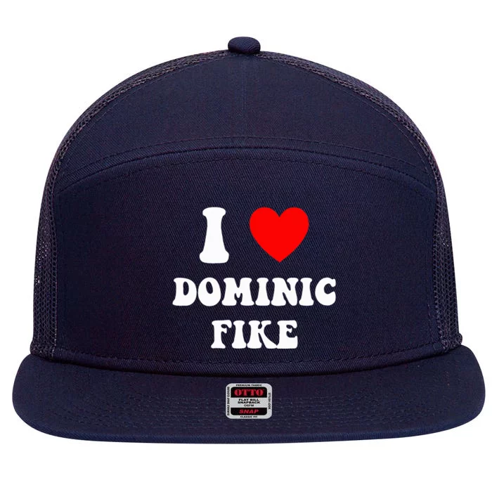 I Love Dominic F.I.K.E 7 Panel Mesh Trucker Snapback Hat