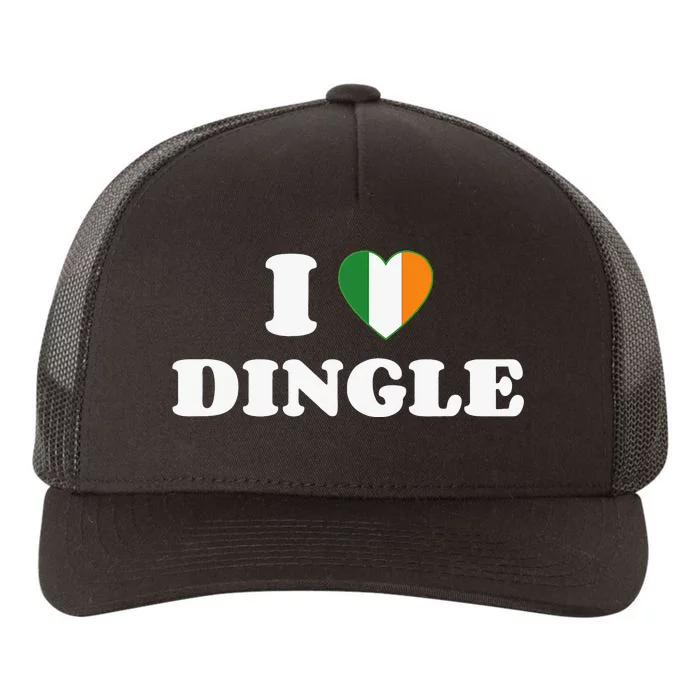 I Love Dingle Ireland Flag Irish Heart Saint Patricks Day Yupoong Adult 5-Panel Trucker Hat