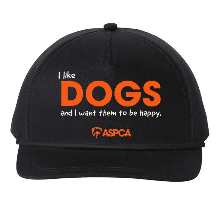 I Like Dogs Snapback Five-Panel Rope Hat