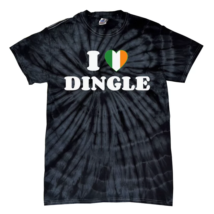 I Love Dingle Ireland Flag Irish Heart Saint Patricks Day Tie-Dye T-Shirt