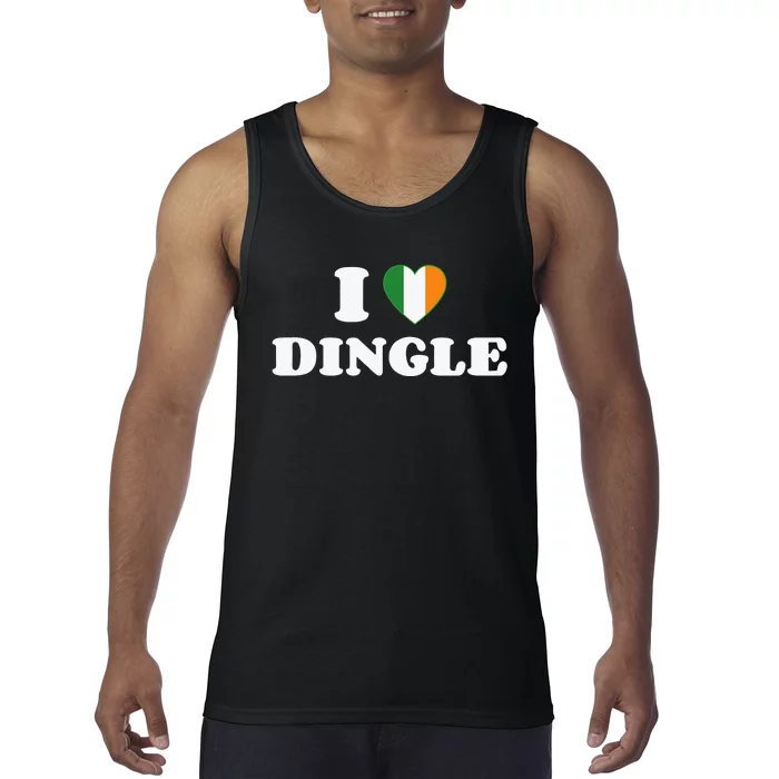 I Love Dingle Ireland Flag Irish Heart Saint Patricks Day Tank Top