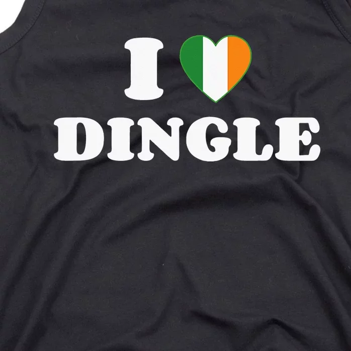 I Love Dingle Ireland Flag Irish Heart Saint Patricks Day Tank Top